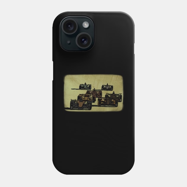 Formula 1 Race Cars in Polaroid Phone Case by PB and Junk Arts