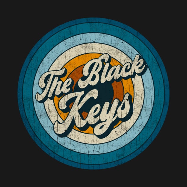 The Black Keys - Retro Circle Vintage by Skeletownn
