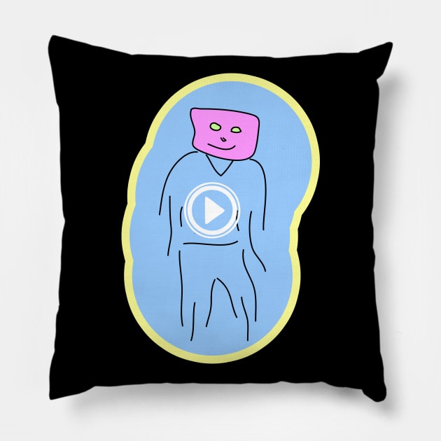 Turn me on. Play me! Pillow by Rabarbar