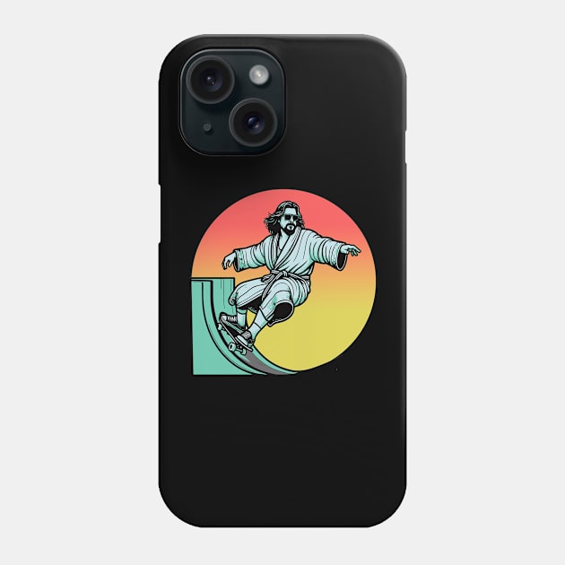 The Dude Lebowski Skateboarder Phone Case by GIANTSTEPDESIGN