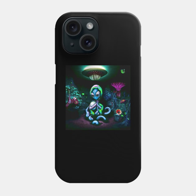 Alien mass Phone Case by Pebbles Joy Designs