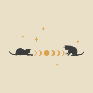 Cat and Moon #3 T-Shirt