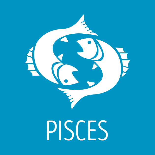 Astrological Zodiac Tee Shirts - Pisces the Fish by Nonstop Shirts