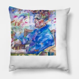 LUDWIG WITTGENSTEIN watercolor portrait .2 Pillow