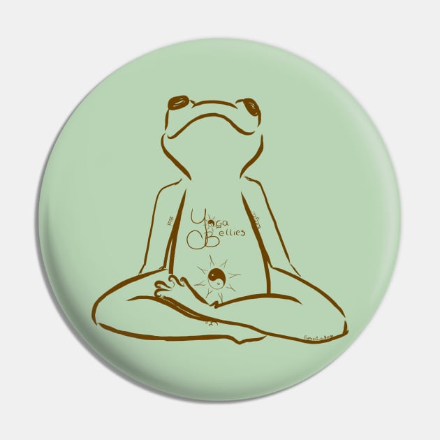 Yoga Bellies Frog Meditation in Henna Pin by Gypsy Girl Design