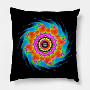 Colorful Fractal high contrast Pillow