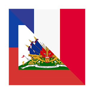 Haitian French Flag Half Haiti France T-Shirt