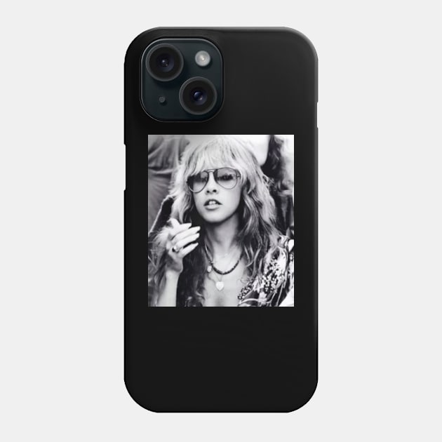 Stevie Nicks mode black Phone Case by kongtala