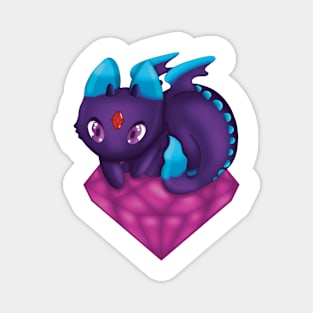 Purple fairy dragon Magnet