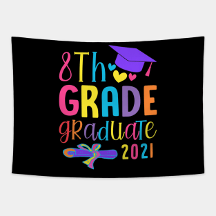 Class Of 2021 Funny 8Th Grade Graduate Tapestry