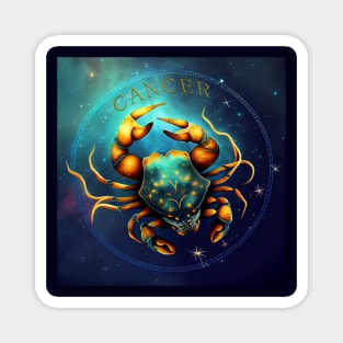 Zodiac Sign CANCER - Fantasy Illustration of astrology Cancer Magnet