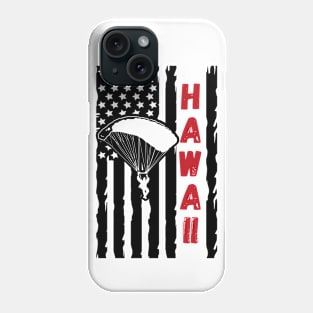 Skydiving in Hawaii USA - Vintage Paragliding Parachuting Logo Phone Case