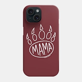 Mama Bear Print, Whtie © GraphicLoveShop Phone Case