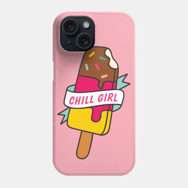 Ice Cream Bar Doodle // Chill Girl Phone Case by SLAG_Creative