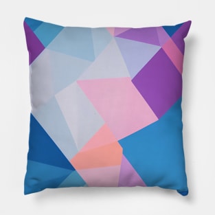 Abstract Geometric Pattern, bluish color scheme Pillow