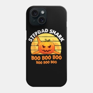 Mens Mens Stepdad Shark Boo Tshirt Pumpkin Halloween Gift Phone Case