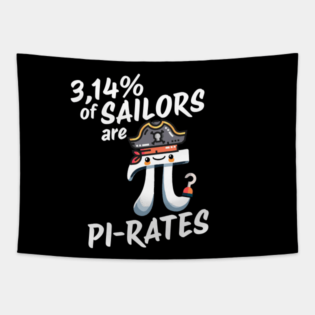 3,14% are Pirates Pi Sailor Funny Math Design Tapestry by DoodleDashDesigns