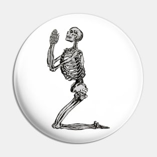 Praying skeleton Pin