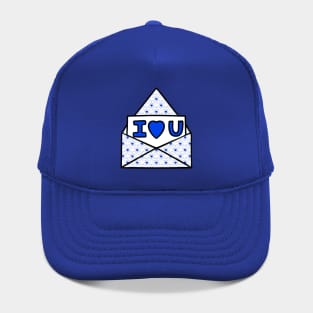 CUTE VALENTINES DAY Blue Heart Shape Hat