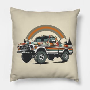 Ford Truck Vintage Highboy Design Pillow