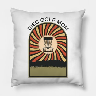 Disc Golf Mom | Disc Golf Vintage Retro Arch Mountains Pillow