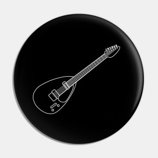 Classic Vox Mark VI Teardrop guitar outline graphic Pin