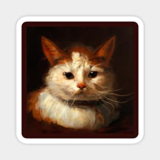 Painting of a Cat in the Style of Rembrandt Magnet