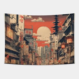 japan tokyo vintage travel tourism 2 Tapestry