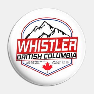 Ski Whistler B.C Canada Skiing and Mountain Biking Paradise Pin