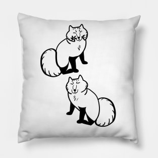 Arctic foxes friends are not fur Pillow