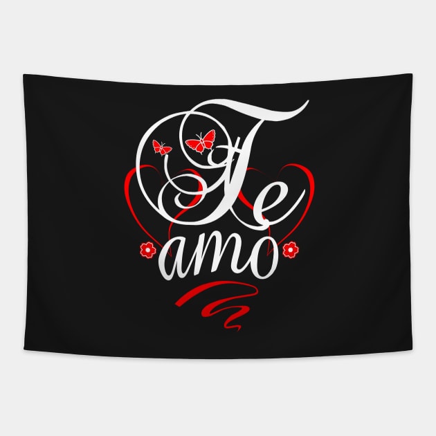 Te Amo Love Tapestry by Penciligram