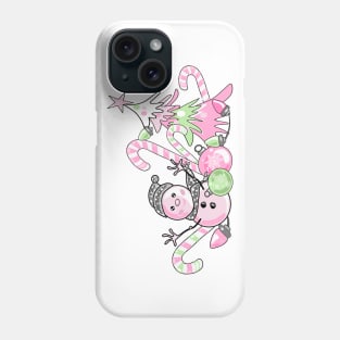 Pink Snowman Christmas Phone Case