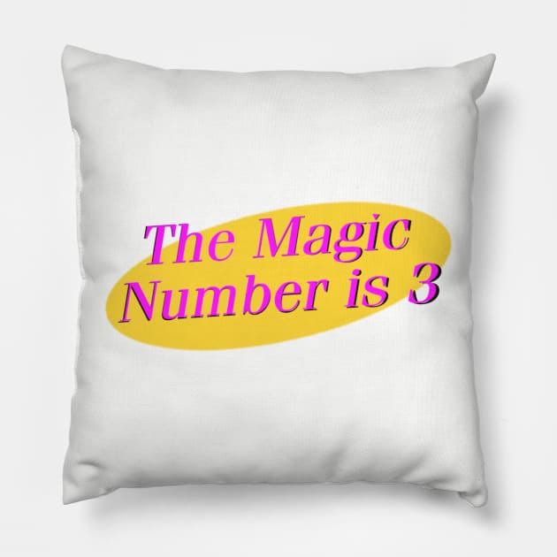 M3TVxSeinfeld Pillow by The Magic Number is 3 Podcast