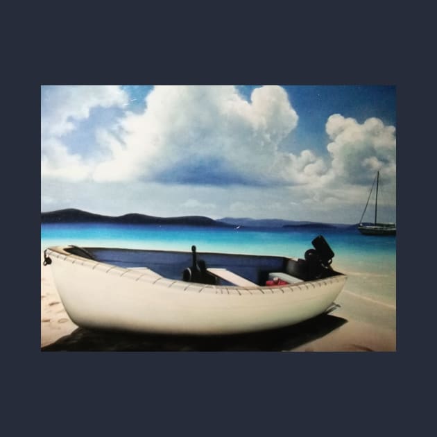 Dinghy on Sandy Cay - British Virgin Islands by CHBB