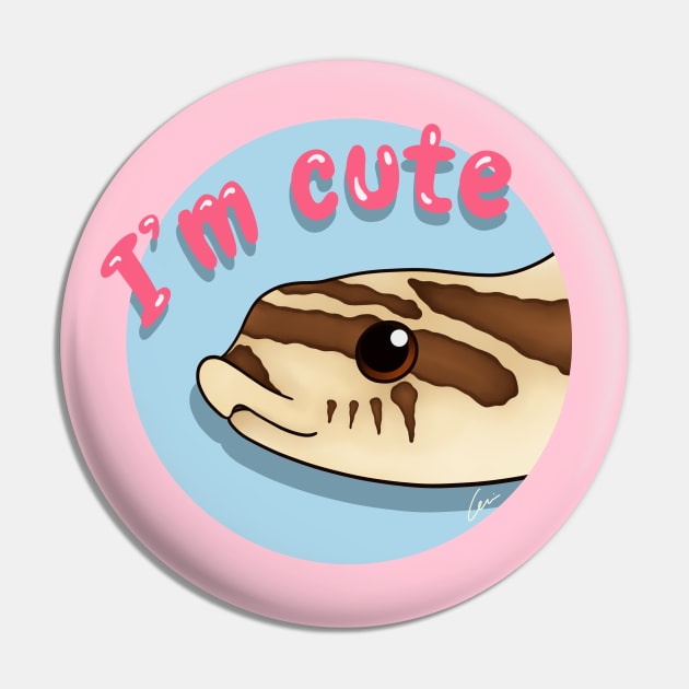 Cute Normal / Wildtype Western Hognose Snake Pin by anacecilia