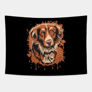 Nova Scotia Duck Tolling Retriever Toller Splatter Artwork Tapestry