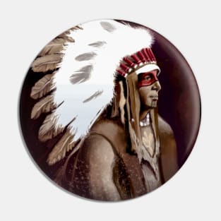 Native American Warrior Pin