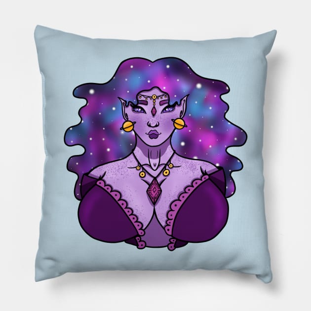 Galaxy gal Pillow by Bingust
