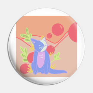 purple cat Pin