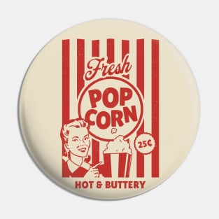 Fresh Popcorn Sign Costume for Halloween Funny Retro Vintage Pin