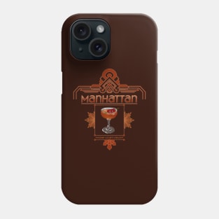 Retro Manhattan Cocktail Illustration Phone Case