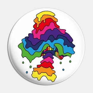 The Perfect Magic Mushroom: Trippy Drippy Rainbow Drops Pin