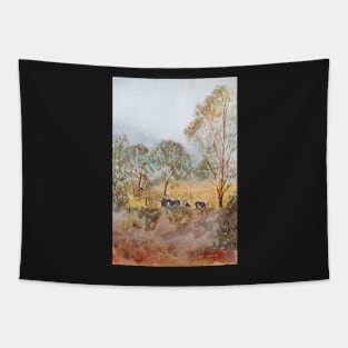 Misty Morning NSW - Water Colour Tapestry