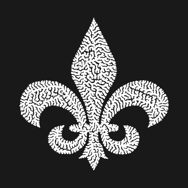 Fleur De Lis - White. by NightserFineArts