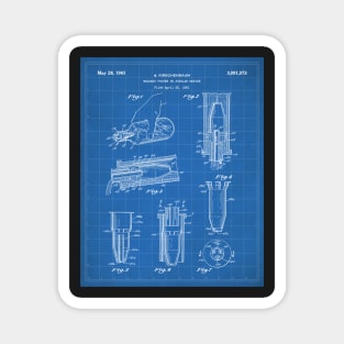 Whisky Pourer Patent - Whisky Art - Blueprint Magnet