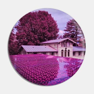 Pink House II / Swiss Artwork Photography Pin