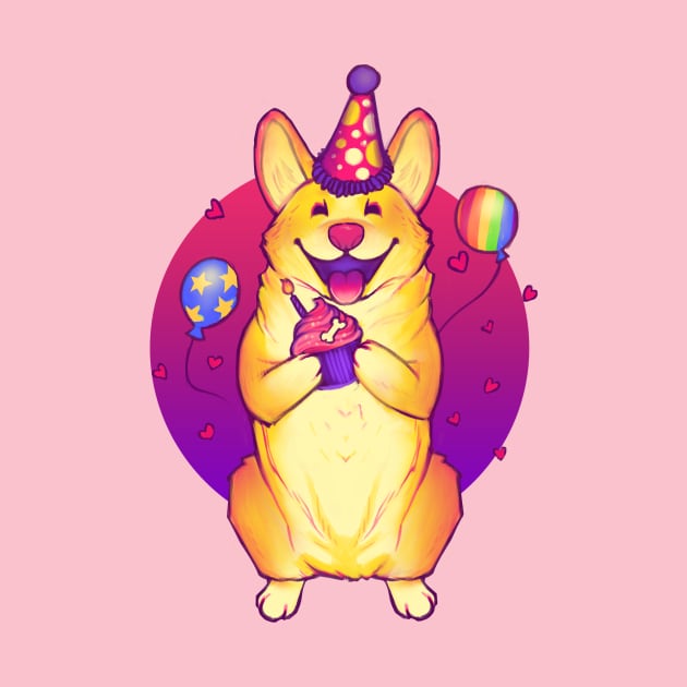 Birthday Corgi by MeganLara