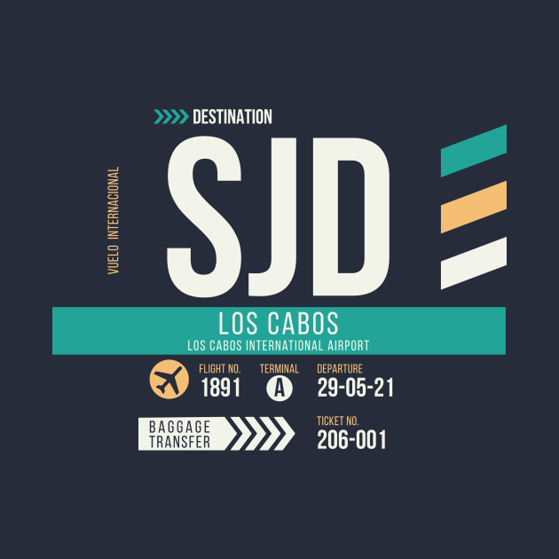 Los Cabos (SJD) Airport Code Baggage Tag by SLAG_Creative