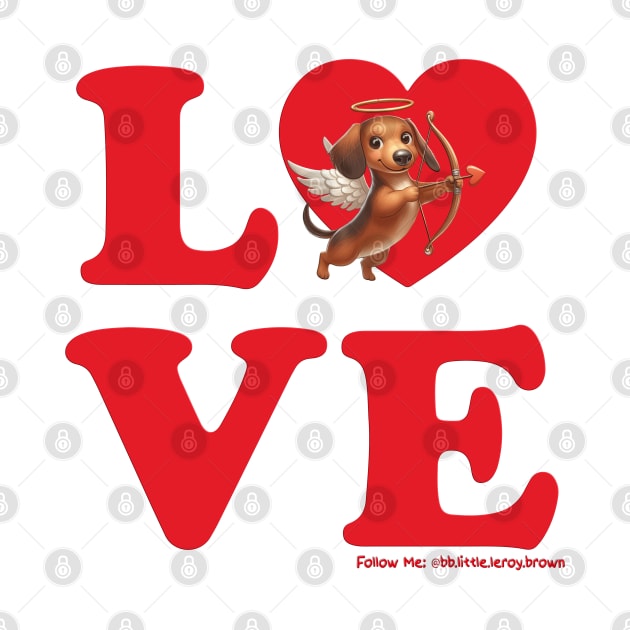 LOVE Cupid Dachshund by Long-N-Short-Shop