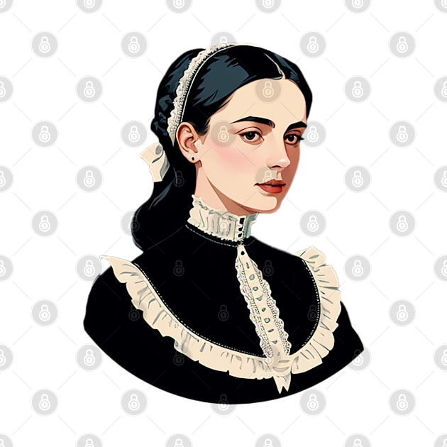 Young Victorian Nurse with Tired Eyes by CursedContent